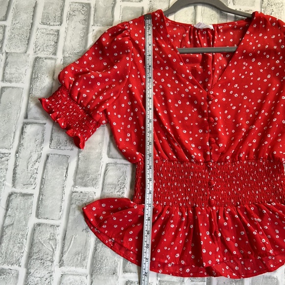 SIENNA SKY | sheer peplum top - Picture 5 of 7